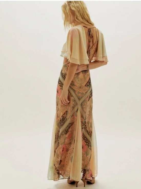 🆕 Free People Celestial Nights Maxi Dress in Fairy Combo Print - Picture 5 of 8